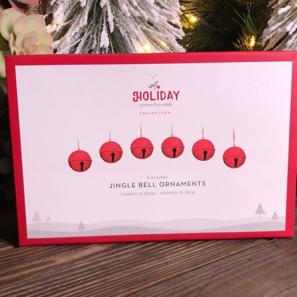 Pottery Barn Kids Red Jingle Bell Ornaments with Jute String , Set of 6 … - Picture 2 of 10